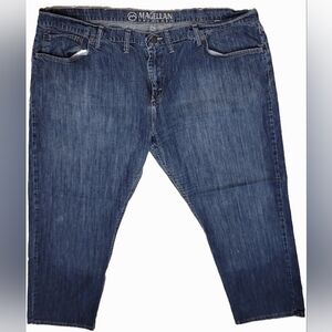 Magellan Outdoors Men's Relaxed Fit Straight Leg Blue Jeans Big & Tall 44x32